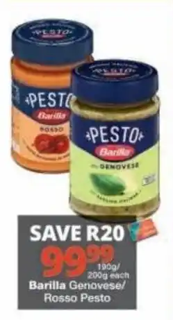 Checkers Barilla Genovese/ Rosso Pesto offer