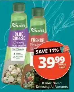 Checkers Knorr Salad Dressing All Variants offer