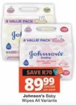 Checkers Johnson's Baby Wipes offer