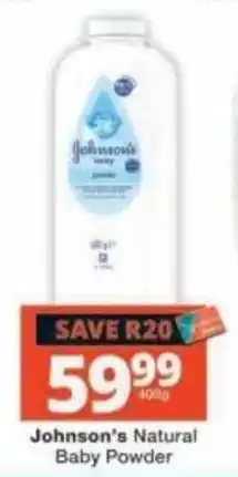 Checkers Johnson's Natural Baby Powder offer