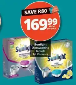 Checkers Sunlight Dishwashing Tablets offer