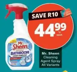 Checkers Mr. Sheen Bathroom Cleaner & Disinfectant offer