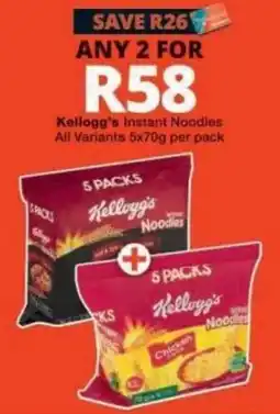 Checkers Kellogg's Instant Noodles offer