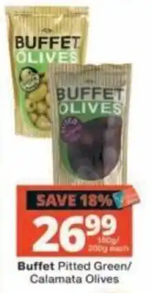 Checkers Buffet Pitted Green/Calamata Olives offer