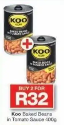 Checkers Koo Baked Beans in Tomato Sauce offer