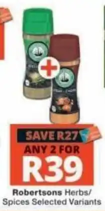 Checkers Robertsons Herbs/Spices Selected Variants offer