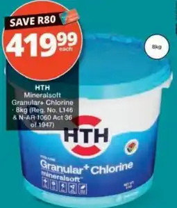 Checkers HTH Granular+ Chlorine mineralsoft offer