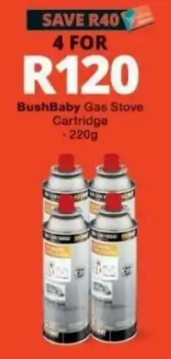 Checkers BushBaby Gas Stove Cartridge offer