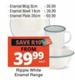 Checkers Ripple White Enamel Range offer