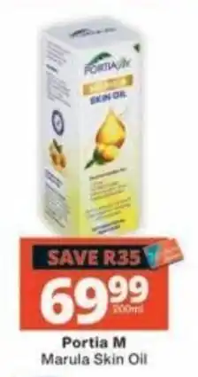 Checkers Portia M Marula Skin Oil offer