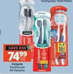 Checkers Colgate Toothbrush offer