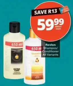 Checkers Revlon Shampoo/Conditioner offer