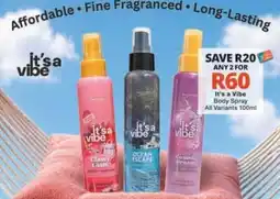Checkers It's a Vibe Body Spray offer