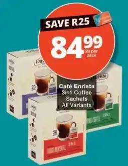 Checkers Café Enrista 3in1 Coffee Sachets offer