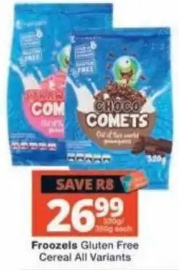 Checkers Froozels Gluten Free Cereal offer