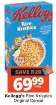 Checkers Kellogg's Rice Krispies Original Cereal offer