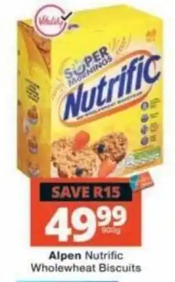 Checkers Alpen Nutrific Wholewheat Biscuits offer