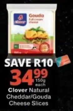 Checkers Clover Natural Cheddar/Gouda Cheese Slices offer