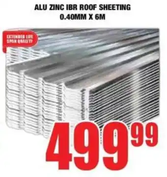 ALU ZINC IBR ROOF SHEETING