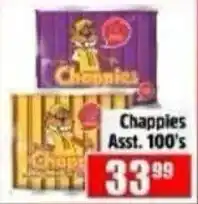 Devland Cash And Carry Chappies Assorted 100's offer