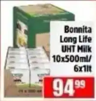 Devland Cash And Carry Bonnita Long Life UHT Milk offer