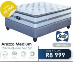 The Bed Shop Sealy Arezzo Medium 152cm Queen Bed Set offer