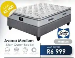 The Bed Shop Sealy Avoca Medium 152cm Queen Bed Set offer