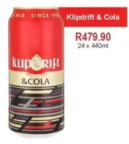 Johnny's Liquor Hypermarket Klipdrift & Cola offer