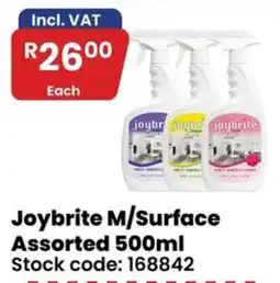 Africa Cash and Carry Joybrite M/Surface Assorted offer