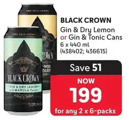 Makro Black Crown Gin & Dry Lemon offer