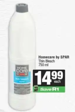 Spar Homemcare by SPAR Thin Bleach offer