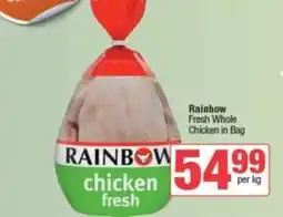 Spar Rainbow Fresh Whole Chicken in Bag offer
