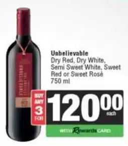 Spar Unbelievable offer