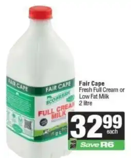 Spar Fair Cape Full Cream Milk offer
