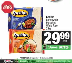 Spar Spekko Long Grain Parboiled White Rice offer