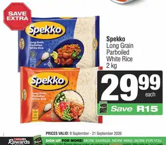 Spekko Long Grain Parboiled White Rice