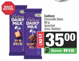 Spar Cadbury Chocolate Slabs Assorted offer