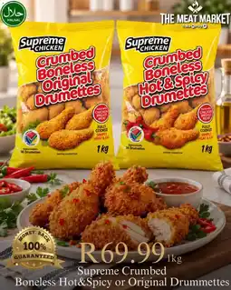 Take 'n Pay Supreme Crumbed Boneless Hot&Spicy or Original Drummettes offer