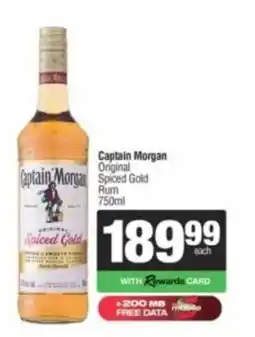 Spar Tops Captain Morgan Spiced Gold Rum offer