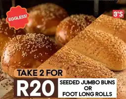 Take 'n Pay Seeded Jumbo Buns or Foot Long Rolls offer