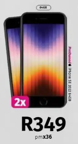 Vodacom PredOwned iPhone SE 2022 64GB offer