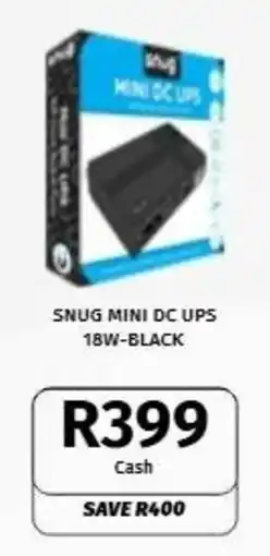 Vodacom Snug Mini DC UPS 18W-Black offer