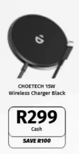 Vodacom CHOETECH 15W Wireless Charger Black offer