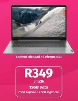 Vodacom Lenovo Ideapad 1 Celeron SSD offer