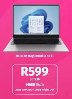 Vodacom HONOR MagicBook X 14 i3 offer