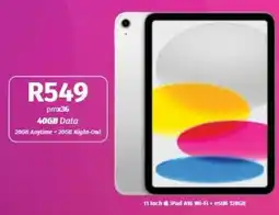 Vodacom iPad A16 Wi-Fi + eSIM 128GB offer