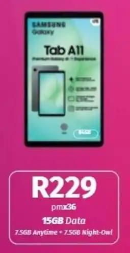 Vodacom Samsung Galaxy Tab A11 offer