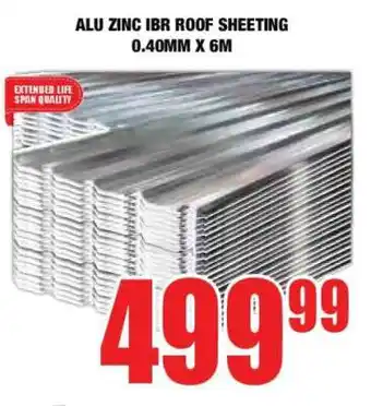 Boxer ALU ZINC IBR ROOF SHEETING 0.40MM X 6M offer