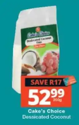 Checkers Cake's Choice Dessicated Coconut offer