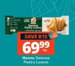 Checkers Heena Samosa Pastry Leaves offer